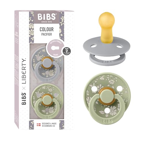 BIBS Colour Liberty Smoczek, 2 szt., Bez BPA, Okrągły kształt gumowej główki. Lateks z kauczuku naturalnego, Wyprodukowano w Danii, Rozmiar (6 18 miesięcy), Capel Sage BIBS Colour Liberty Smoczek, 2 szt., Bez BPA, Okrągły kształt gumowej główki. Lateks z kauczuku naturalnego, Wyprodukowano w Danii, Rozmiar (6 18 miesięcy), Capel Sage