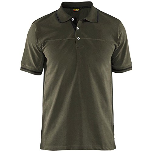 Blakläder 338910504599S koszulka polo, oliwkowy zielony/czarny, S - obrazek 1
