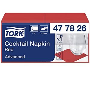 Tork 477826 serwetki koktajlowe czerwone/serwetki najwyższej jakości 1/4 składane / 12 x 200 (2400) 23,8 24 cm (szer. dł.) Tork 477826 serwetki koktajlowe czerwone/serwetki najwyższej jakości 1/4 składane / 12 x 200 (2400) 23,8 24 cm (szer. dł.)