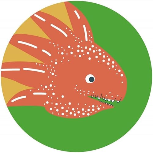 Komar DOT okrągła i samoprzylepna fototapeta z włókniny Little Dino Proto Ø 125 cm tatuaż ścienny, dinozaury, naklejka ścienna, pokój dziecięcy, ścienny D1 069