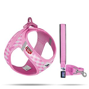 Vest Harness curli Clasp Air Mesh Pink Caro 3XS & Leash M Vest Harness curli Clasp Air Mesh Pink Caro 3XS & Leash M