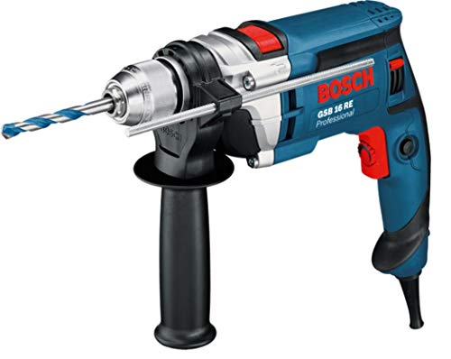 Bosch Professional: wiertarka udarowa GSB 16 RE (szybkozaciskowy uchwyt wiertarski 13 mm, ogranicznik głębokości 210 rękojeść dodatkowa, walizka) - obrazek 1