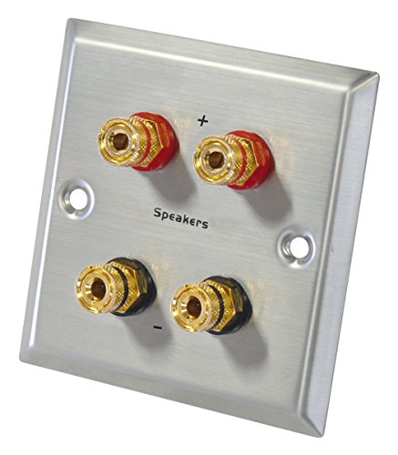 Dynavox LS panel przyłączeniowy ze stali nierdzewnej, 4 gniazda bananowe - obrazek 1