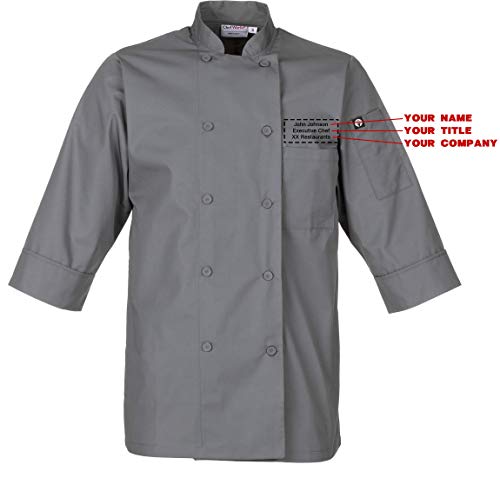 Chef Works Męska kurtka kucharska, szary, L - obrazek 1