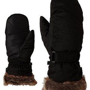Ziener Damskie rękawiczki narciarskie KEM MITTEN lady glove ciepłe, oddychające, czarne (czarne str.), 8 Ziener Damskie rękawiczki narciarskie KEM MITTEN lady glove ciepłe, oddychające, czarne (czarne str.), 8