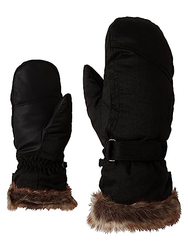 Ziener Damskie rękawiczki narciarskie KEM MITTEN lady glove ciepłe, oddychające, czarne (czarne str.), 8 Ziener Damskie rękawiczki narciarskie KEM MITTEN lady glove ciepłe, oddychające, czarne (czarne str.), 8