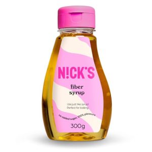 NICKS Fiber syrup, syrop z włókna, bogaty w błonnik, naturalny keto słodzący bez dodatku cukru, glutenu, zamiennik cukru o niskiej zawartości węglowodanów (300 g) NICKS Fiber syrup, syrop z włókna, bogaty w błonnik, naturalny keto słodzący bez dodatku cukru, glutenu, zamiennik cukru o niskiej zawartości węglowodanów (300 g)