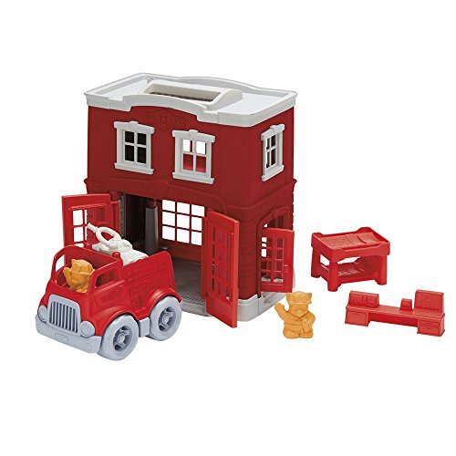 Zabawka dla chłopca. Czerwona remiza strażacka Green Toys