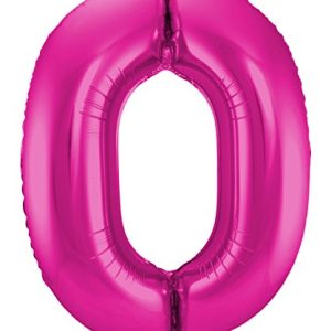 Folat 0 Balon w kształcie cyfry Magenta 86 cm Folat 0 Balon w kształcie cyfry Magenta 86 cm