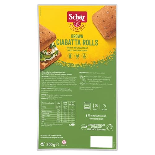 Schar Bezglutenowa Wieloziarnista Ciabatta Rustica z Gryką na Zakwasie (4x50g) 200g