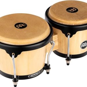 Meinl Percussion Bongos Headliner Wood 2 Bongosy 6,75 i 8 cali w Zestawie Klucz do Strojenia Siam Oak, Wykończenie Naturalne (HB100NT) Meinl Percussion Bongos Headliner Wood 2 Bongosy 6,75 i 8 cali w Zestawie Klucz do Strojenia Siam Oak, Wykończenie Naturalne (HB100NT)