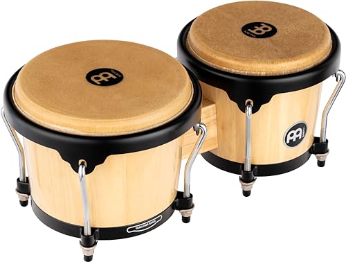 Meinl Percussion Bongos Headliner Wood 2 Bongosy 6,75 i 8 cali w Zestawie Klucz do Strojenia Siam Oak, Wykończenie Naturalne (HB100NT) Meinl Percussion Bongos Headliner Wood 2 Bongosy 6,75 i 8 cali w Zestawie Klucz do Strojenia Siam Oak, Wykończenie Naturalne (HB100NT)