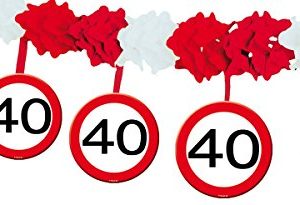 Folat Girlanda ze znakami drogowymi na 40 urodziny z wieszakami Folat Girlanda ze znakami drogowymi na 40 urodziny z wieszakami