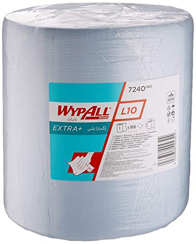 Papier do wycierania powierzchni WypAll L10 7240 Jumbo Xtra Wide Czyściwo w rolce 1 niebieska rolka x 1000 ściereczek papierowych - obrazek 1