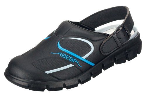 Abeba 7331 44 "Dynamic" buty zawodowe Clog, rozmiar 9,5, czarny/niebieski - obrazek 1