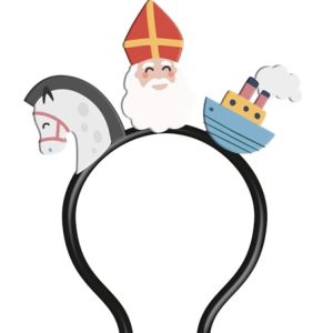 Folat 65713 Święty Mikołaj dekoracyjna tiara dla dzieci Sinterklaas Sint en Pieten, wielokolorowa Folat 65713 Święty Mikołaj dekoracyjna tiara dla dzieci Sinterklaas Sint en Pieten, wielokolorowa