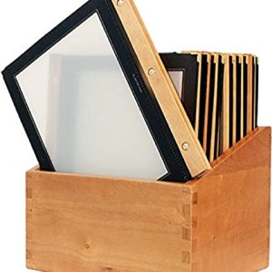 Securit Teczka na karty potrawowe, DIN A4, czarne drewno, 35 x 27 cm Securit Teczka na karty potrawowe, DIN A4, czarne drewno, 35 x 27 cm