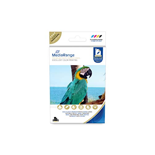 MediaRange 100 x 150 mm papier fotograficzny, wysoki połysk, g, 50 arkuszy MediaRange 100 x 150 mm papier fotograficzny, wysoki połysk, g, 50 arkuszy