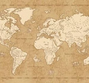 Komar Fototapeta z włókniny mapa świata Vintage Rozmiar: 500 x 280 cm (szerokość wysokość) świata, pokój dziecięcy, tapeta IAX10 0027 Komar Fototapeta z włókniny mapa świata Vintage Rozmiar: 500 x 280 cm (szerokość wysokość) świata, pokój dziecięcy, tapeta IAX10 0027