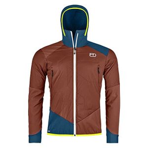 ORTOVOX Męska kurtka Sw Col Becchei Hybrid JKT, Clay Orange, XL, Glina pomarańczowa, XL ORTOVOX Męska kurtka Sw Col Becchei Hybrid JKT, Clay Orange, XL, Glina pomarańczowa, XL