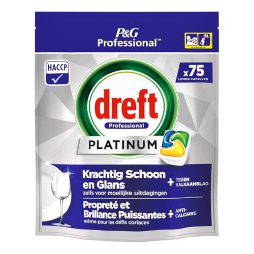 Dreft Platinum kapsułki do zmywarki Professional Cytrynowe Lemon 75 szt - obrazek 1