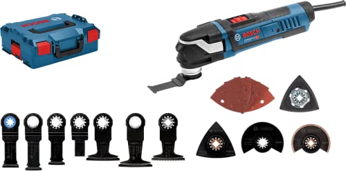 Bosch Professional: narzędzie wielofunkcyjne Multi Cutter GOP 40 30 (400 W, 10 brzeszczotów BIM, 1 płyta szlifierska, 5 papierów ściernych, walizka L BOXX) Bosch Professional: narzędzie wielofunkcyjne Multi Cutter GOP 40 30 (400 W, 10 brzeszczotów BIM, 1 płyta szlifierska, 5 papierów ściernych, walizka L BOXX)