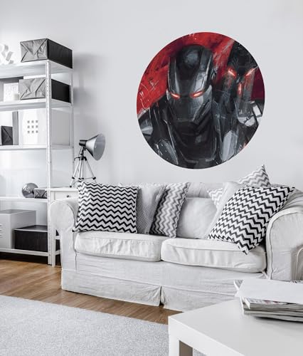 Marvel Komar DOT okrągła i samoprzylepna fototapeta z włókniny Avengers Painting War Machine Ø 125 cm pokój dziecięcy, tatuaż ścienny DD1 050 - obrazek 1