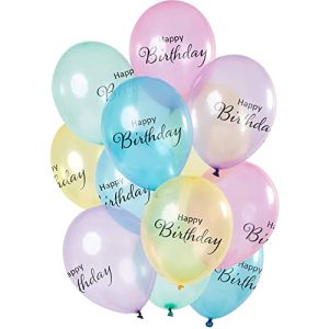 Zestaw przezroczystych balonów Happy Birthday 30 cm 12 szt. Zestaw przezroczystych balonów Happy Birthday 30 cm 12 szt.