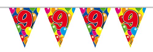 Folat Balony Girlandy na 9.urodziny 10 m - obrazek 1