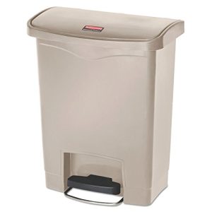 Rubbermaid Commercial Products Slim Jim 1883456 Koszyk na kostki z żywicy Step On beżowy