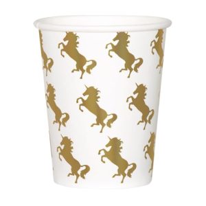 Kubeczki urodzinowe Jednorożec 50011 papierowe Unicorn 10szt 210ml Kubeczki urodzinowe Jednorożec 50011 papierowe Unicorn 10szt 210ml
