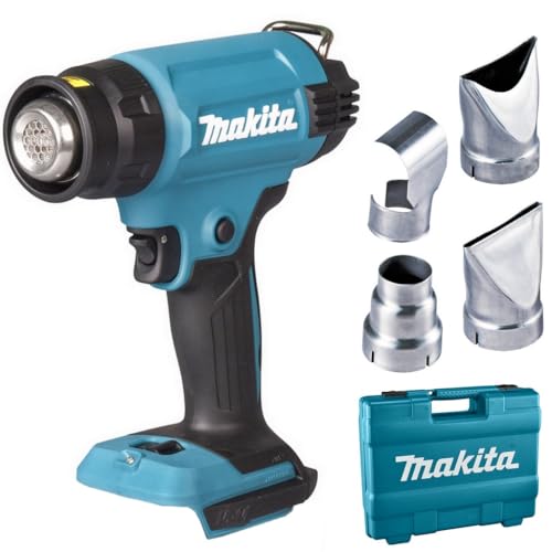 Makita DHG181ZK dmuchawa gorącego powietrza 18 V (bez akumulatora i ładowarki) w walizce transportowej, niebieska - obrazek 1