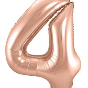 Folat 4 Balon w kształcie cyfry Różowe złoto 86 cm Folat 4 Balon w kształcie cyfry Różowe złoto 86 cm