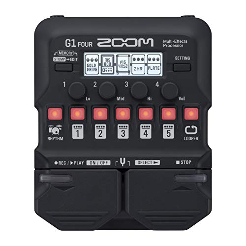 ZOOM G1 FOUR wielofunkcyjny efekt gitarowy z looperem, komputerem perkusyjnym i symulacją wzmacniacza idealny na scenę do studia ZOOM G1 FOUR wielofunkcyjny efekt gitarowy z looperem, komputerem perkusyjnym i symulacją wzmacniacza idealny na scenę do studia