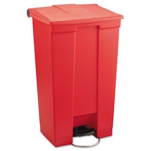 Rubbermaid Commercial Products 23 gal HDPE Medical Mobile Step On Trash Can Red Rubbermaid Commercial Products 23 gal HDPE Medical Mobile Step On Trash Can Red