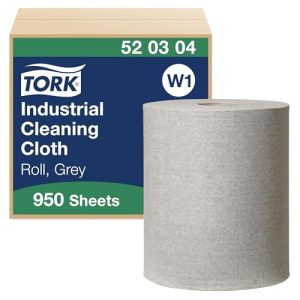 Tork 520304 przemysłowe chusteczki czyszczące do systemu W1 i uchwytu ściennego / 1 warstwowe ściereczki czyszczenia w kolorze szarym/jakość premium x 361 m Tork 520304 przemysłowe chusteczki czyszczące do systemu W1 i uchwytu ściennego / 1 warstwowe ściereczki czyszczenia w kolorze szarym/jakość premium x 361 m
