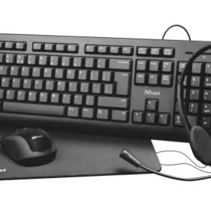 Trust Primo 4-in-1 Zestaw Biurkowy z Klawiaturą i Mysz Bezprzewodowa Trust Primo 4-in-1 Zestaw Biurkowy z Klawiaturą i Mysz Bezprzewodowa