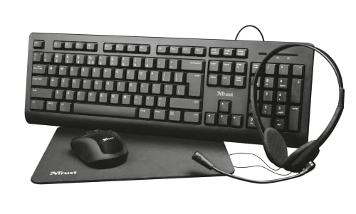 Trust Primo 4-in-1 Zestaw Biurkowy z Klawiaturą i Mysz Bezprzewodowa Trust Primo 4-in-1 Zestaw Biurkowy z Klawiaturą i Mysz Bezprzewodowa