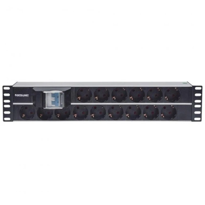 Listwa zasilająca rack 19 2u, 15x schuko, 2x wyłącznik, kabel /3 m/ - obrazek 3