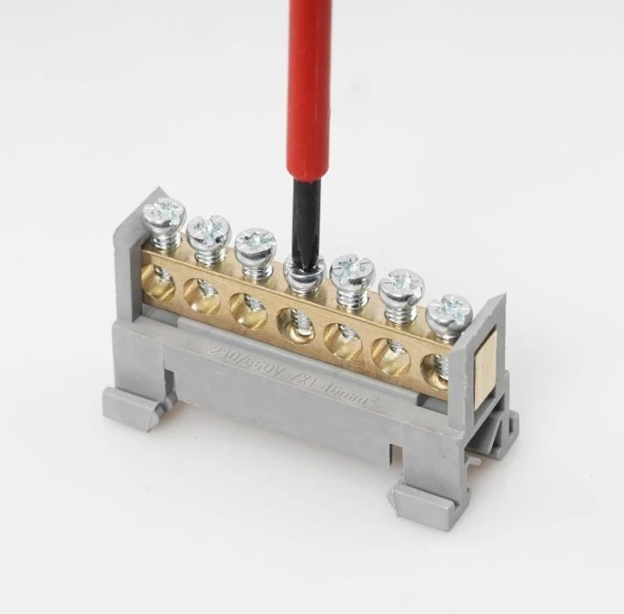 Listwa zaciskowa 7‑polowa 1‑16mm2 szara LZM‑W7 - obrazek 3