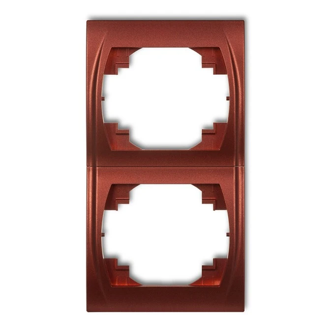 LOGO Ramka pionowa podwójna brązowy metalik 9LRV‑2 - obrazek 1