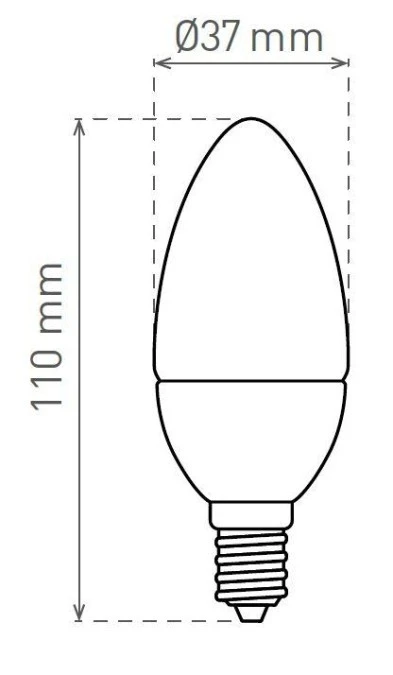 LED CANDLE C37 E14 7,5W/60W WW 806lm ‑ Lampa LED (żarówka LED) GXDS460 - obrazek 2