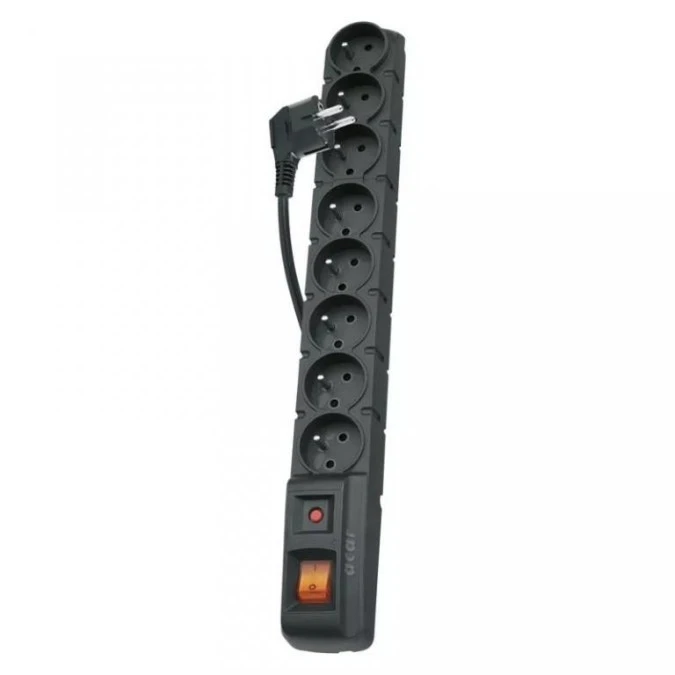 Listwa przeciwprzepięciowa EMOS (Acar) S8 8 gniazd 1,5m czarna P53899