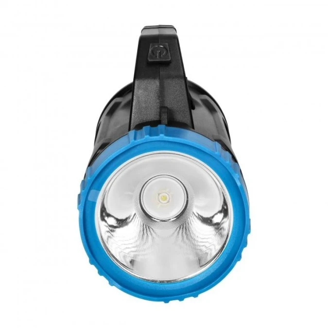 Latarka LED SMD 3W + COB 3 W, 110 lm, dwie opcje zasilania ‑ akumulator 1200 mAh lub 3xAA (niebieska) - obrazek 3