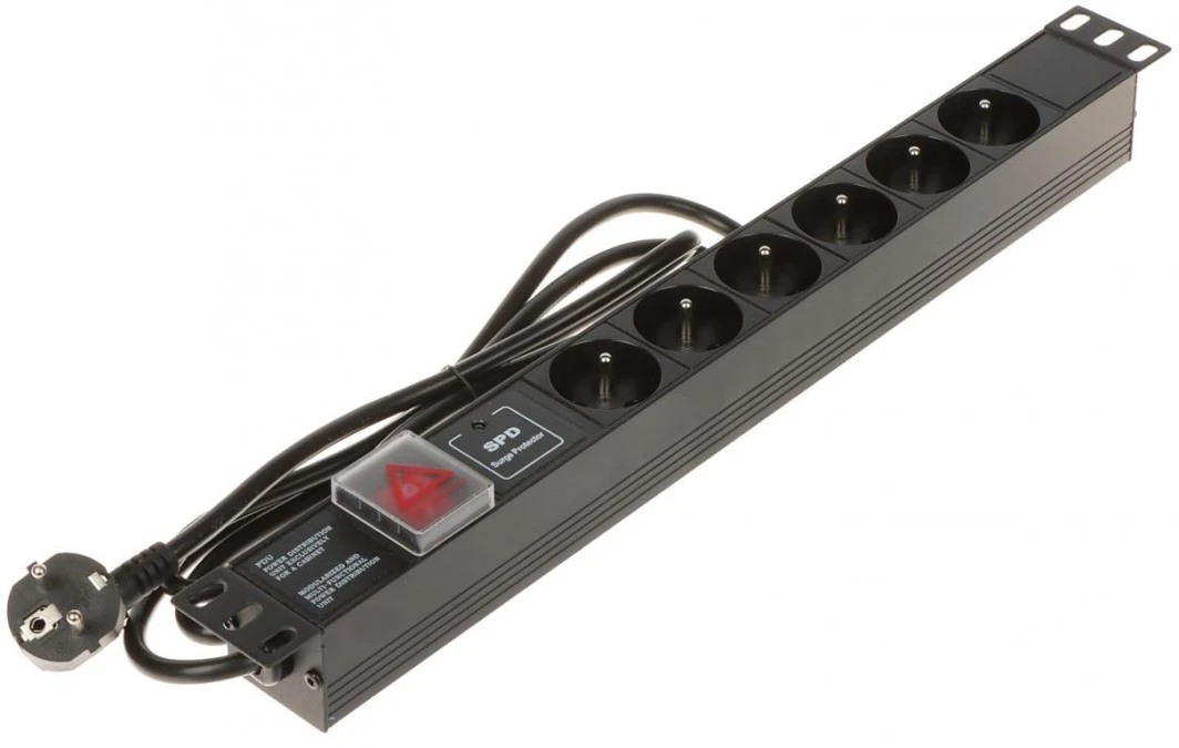 Listwa zasilająca do szaf RACK 19cali PD‑6/R‑SPD‑1L - obrazek 1
