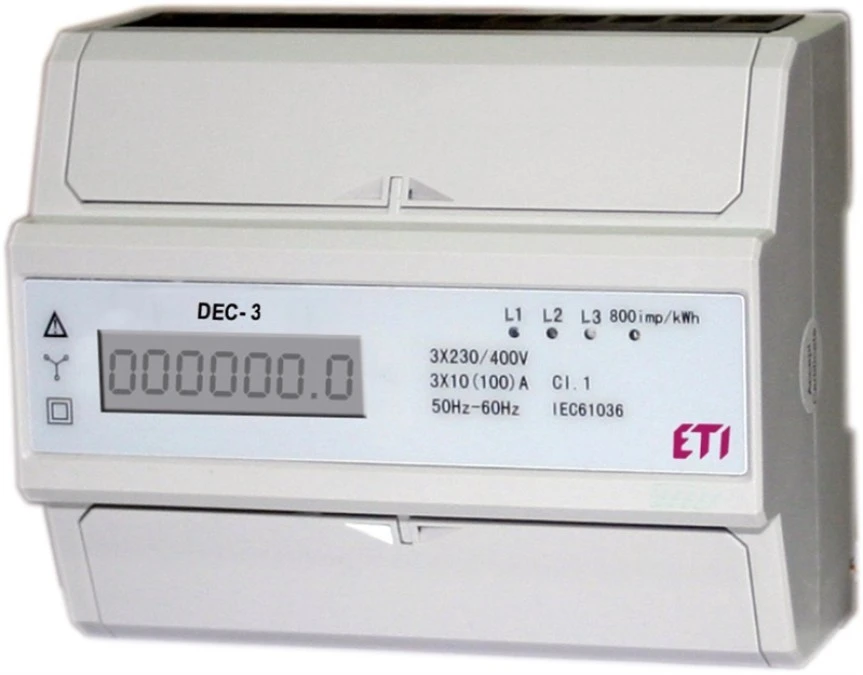 Licznik energii elektrycznej 3‑fazowy 3x230/400V AC 3x100A DEC‑3 004804052 - obrazek 1