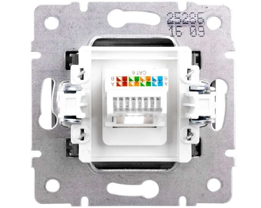 LOGI Gniazdo komputerowe pojedyncze (RJ45Cat 6 Jack) Grafit 25286 - obrazek 2