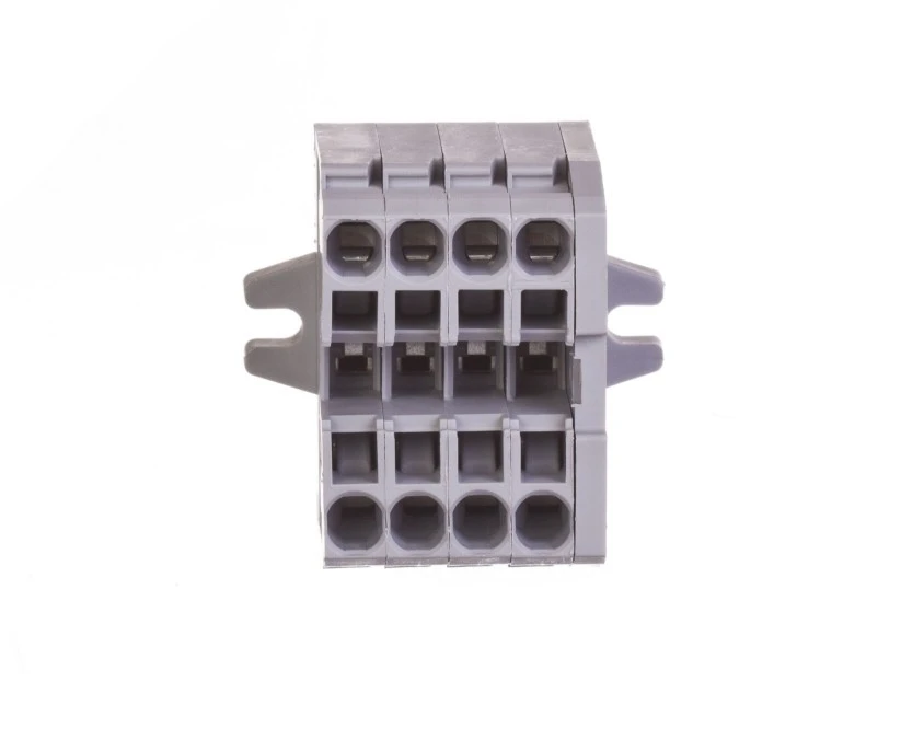 Listwa zaciskowa kompaktowa 2‑przewodowa 2,5mm2 4‑torowa z mocowaniem śrubowym szara 869‑104 /100szt./ - obrazek 2