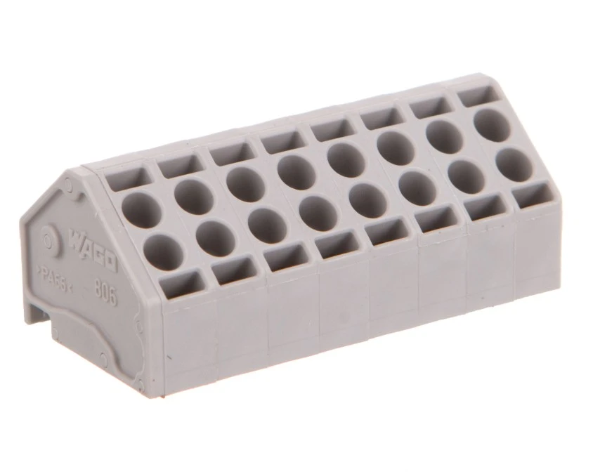 Listwa nasadzana do płytek drukowanych 8‑biegunowa szara raster 5mm 806‑108 /100szt./
