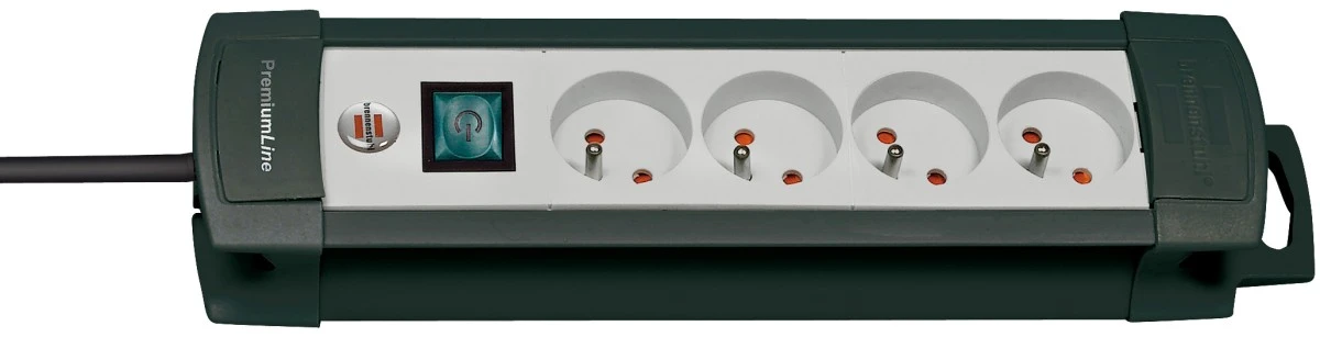 Listwa zasilająca Premium‑Line 1,8m 4 gniazda czarno‑szara H05VV‑F 3G1,5 1951544100 - obrazek 1